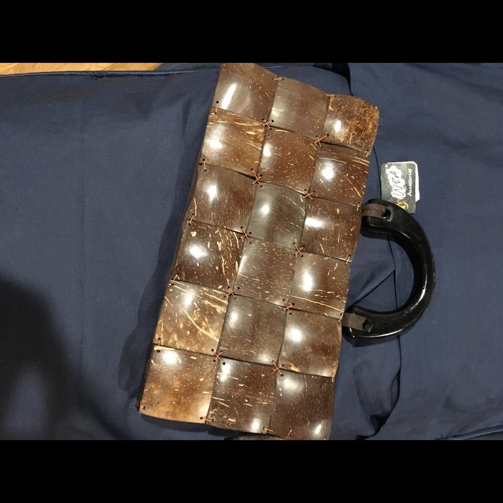 Ladies purse made from coconuts